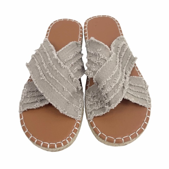 Women’s Flat Shoes Slip On Mule Espadrille Sandals Size 9 - Picture 3 of 11